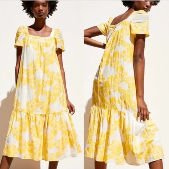 Zara Textured Weave Midi Dress - Picture 2 of 11